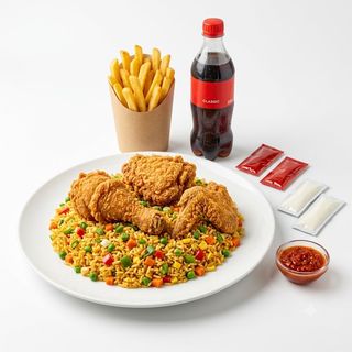 Menu Fried Rice + Poulet pané