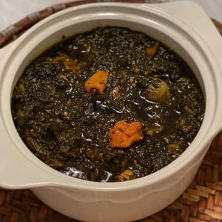 SAUCE FEUILLE DE PATATE POISSON + RIZ