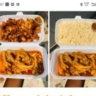 Alloco+pattes de poulet+attike 