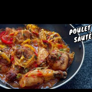 Demi poulet sauté + attike 