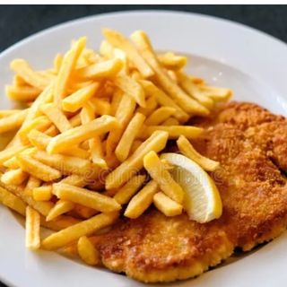 Escalope pané + frite