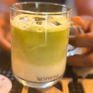 Iced matcha latte