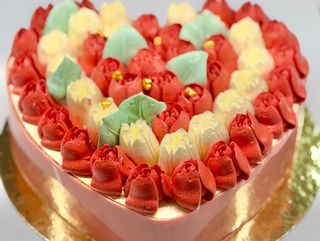 Gateau Bouquet Coeur