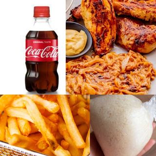 8 Morceaux FBS +Frite ou Alloco+Boisson+2 boules d'attiéké 