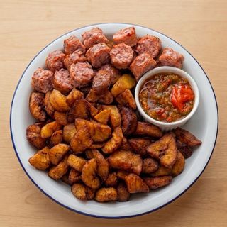 Alloco + Saucisse de Bœuf Frit