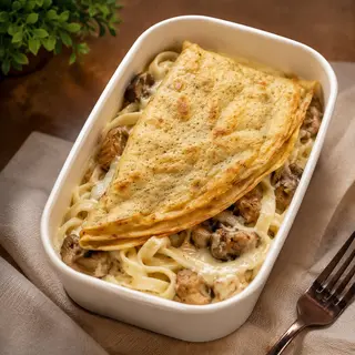 Tagliatelles aux rognons à la crème