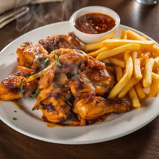 Grand Plat de  Poulet sauté avec accompagnement au choix 