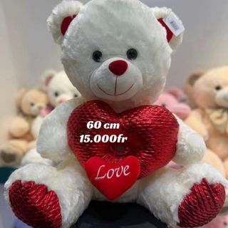 Peluche Rouge-Blanc 60 cm