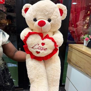 Peluche 90 Blanc-rouge