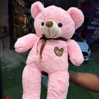Peluche 60 CM, couleur Rose Claire-Love