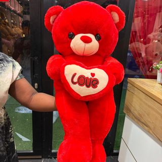 Peluche 90 Cm Rouge