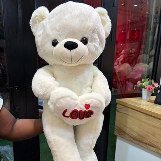 Peluche 90 Cm Blanc -Love