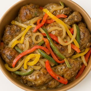 1/2 poulet sauté + attieke