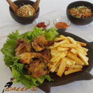 Grand Plat d’igname grillé au poulet