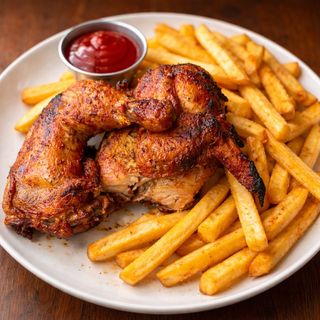 1/2 Poulet Rôti + Frites