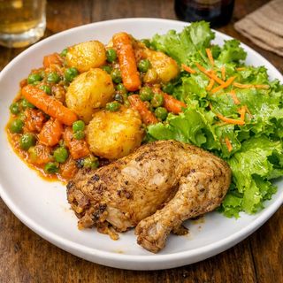 Ragoût de pomme terre 1/4 de poulet