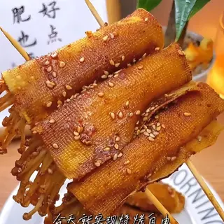 Brochette tofu avec champignons 