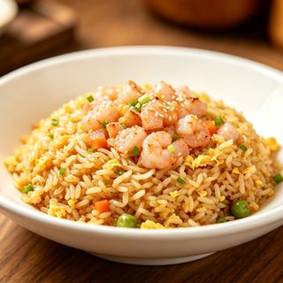 Riz cantonais aux crevettes