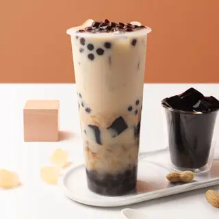 Thé au lait aux perles avec herbes