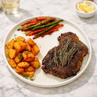 Filet de boeuf aux legumes sautés