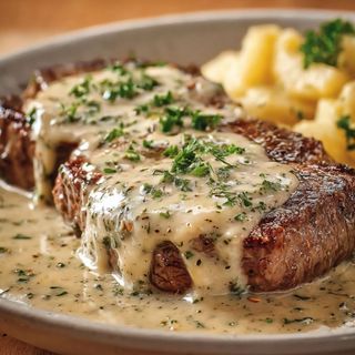 Steak Viande Crème Fraîche 