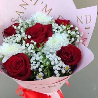 Bouquet de 5 rouge