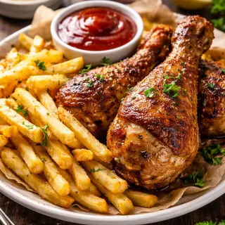Frite au poulet