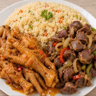 Mix gésier, patte de poulet et Attieke