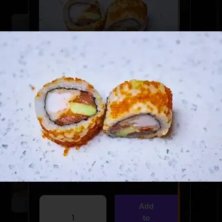 Salmon & Tempura Tobico Wrap