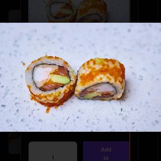 Salmon & Tempura Tobico Wrap