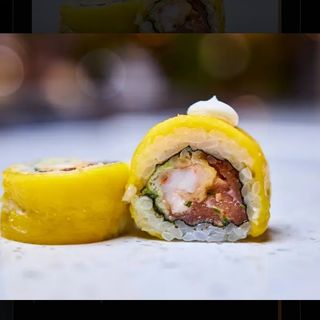 Salmon & Tempura Mango Wrap