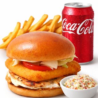 Mighty Chicken Burger Meal XL