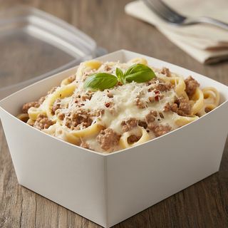 Tagliatelles viande hachée crèmeuse