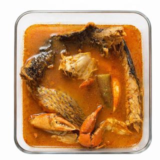 Soupe de carpe+ attiéké