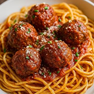Spaghetti aux boulettes de viande