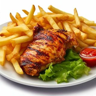 Frites au poulet