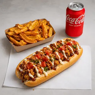 Menu Hot Dog Chicken (Frites/Potatoes + Boissons)