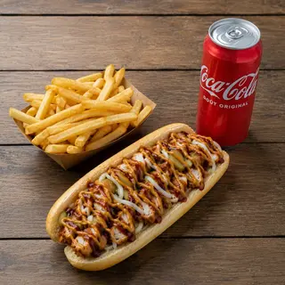 MENU HOT DOG POLOS (Frites ou Potatoes) + (Boissons)
