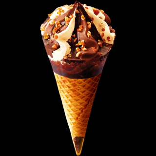 Glace en cornet - Choco-Vanille