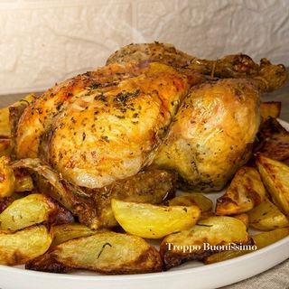 1Poulet rôti au pome de tere