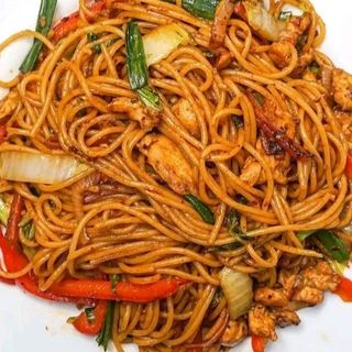 Spaghetti au 1/4 de poulet