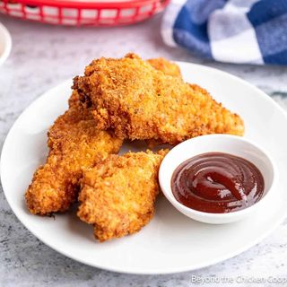 Strips de poulet panés