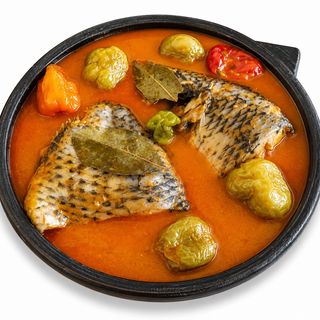 Soupe de poisson avec attiéké