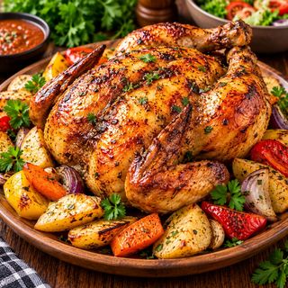 Poulet entier Braisé