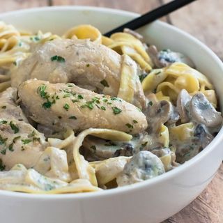 Tagliatelles au poulet et fromage