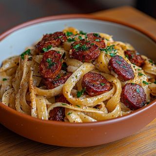 Tagliatelles aux saucisses