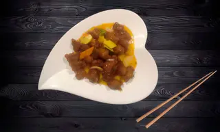 51. Cerdo rebozado agridulce
