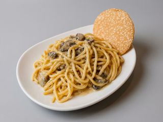 Pasta con Gorgonzola y Setas 