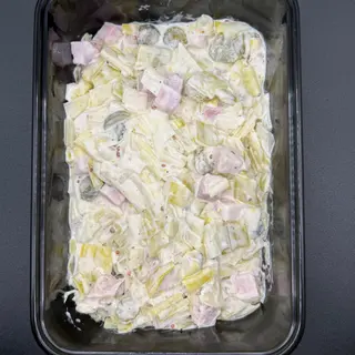 Ensalada de puerro y jamón