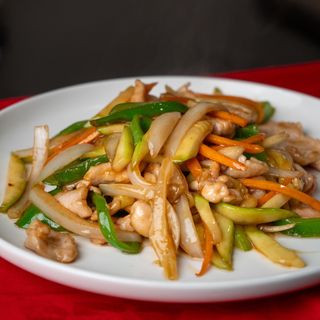 Cerdo con verduras